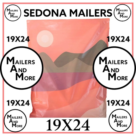 10 19X24 Poly Mailers, Sedona Print Holds Shoes, Jackets, Bulky Items, Blankets - Picture 6 of 6